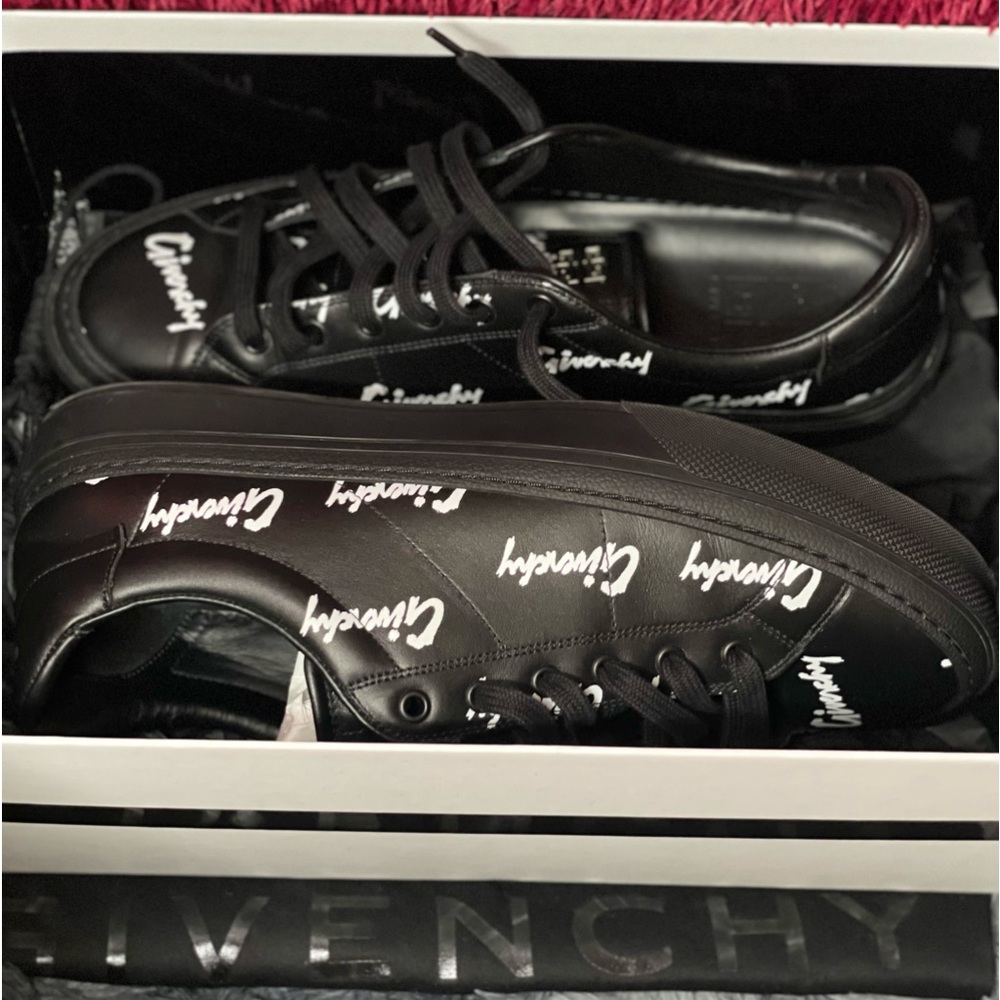 Givenchy City Sport Logo Print Leather Sneakers, Size 44(11)